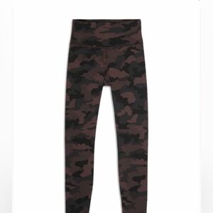 Lululemon Wunder Train High Rise Tights 25 inch size 12 Camo Print Leggings